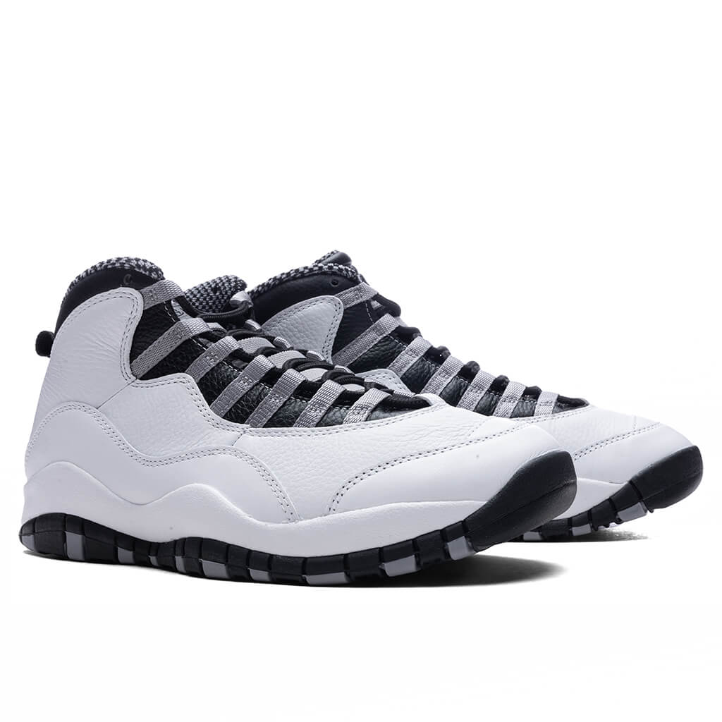 Air Jordan 10 Retro 'Steel' - White/Black/Light Steel Grey/Dark Powder Blue