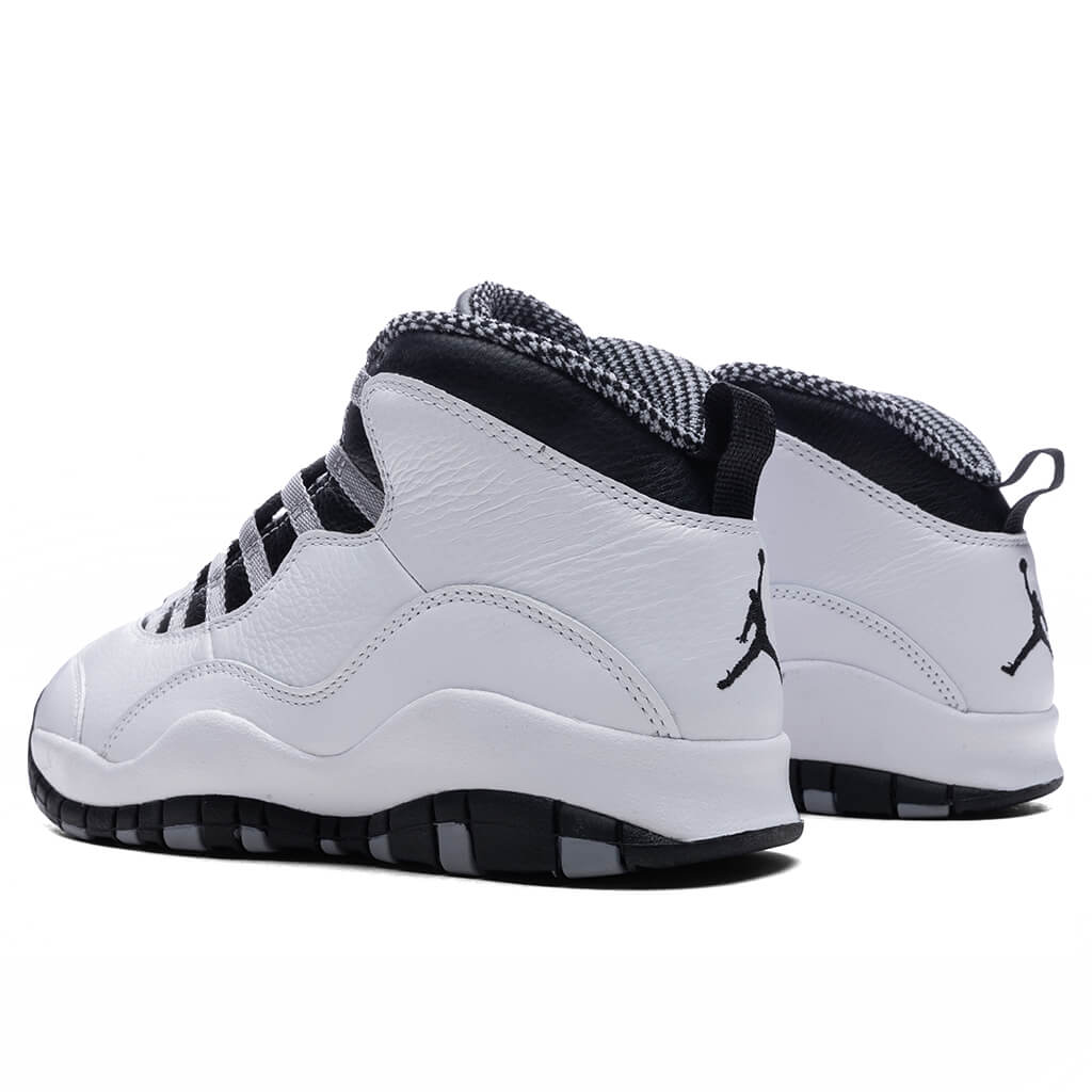 Air Jordan 10 Retro 'Steel' - White/Black/Light Steel Grey/Dark Powder Blue