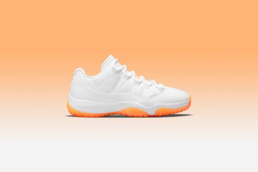 Women's Air Jordan 11 Retro Low - White/Bright Citrus
