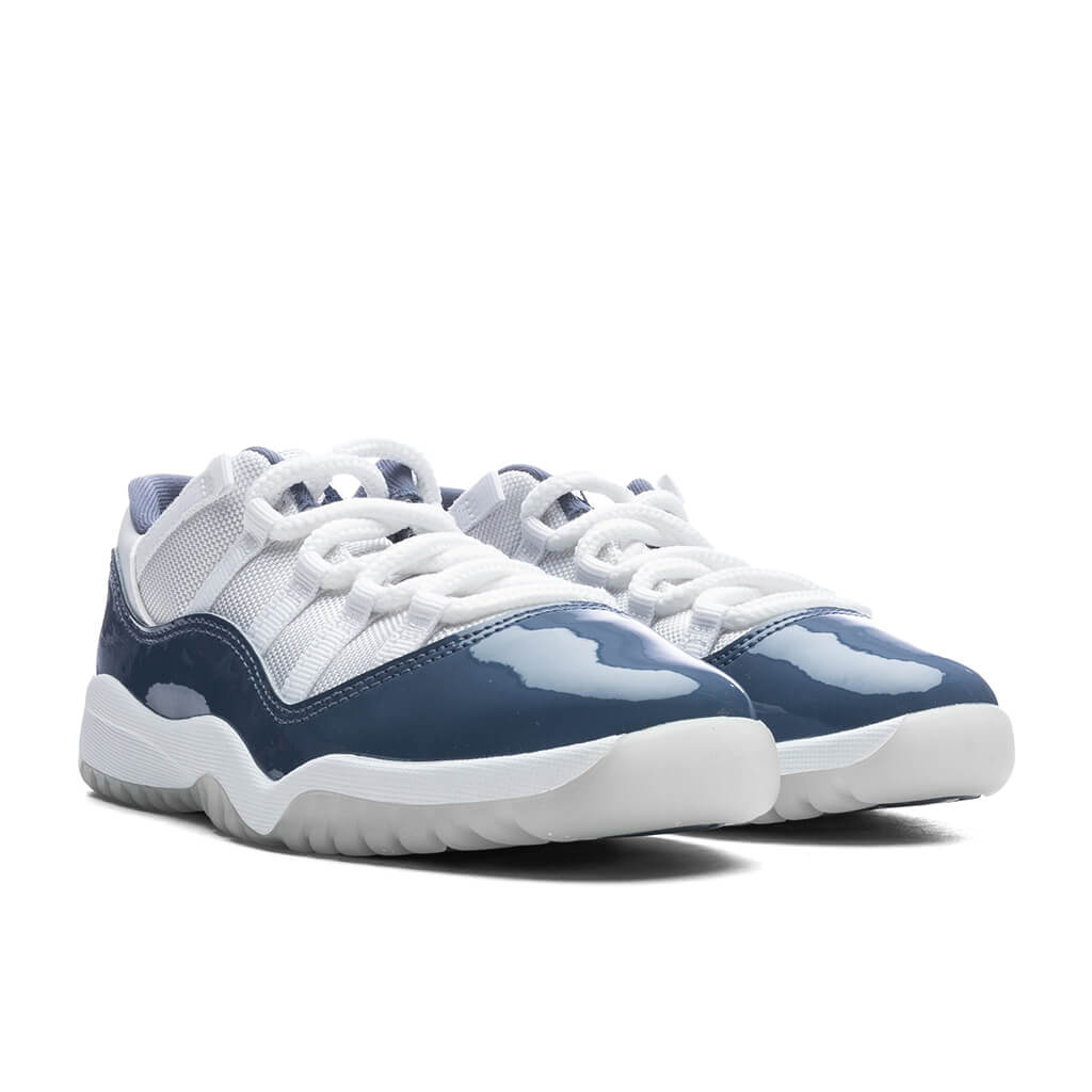 Air Jordan 11 Retro Low (GS) - White/Midnight Navy/Diffused Blue