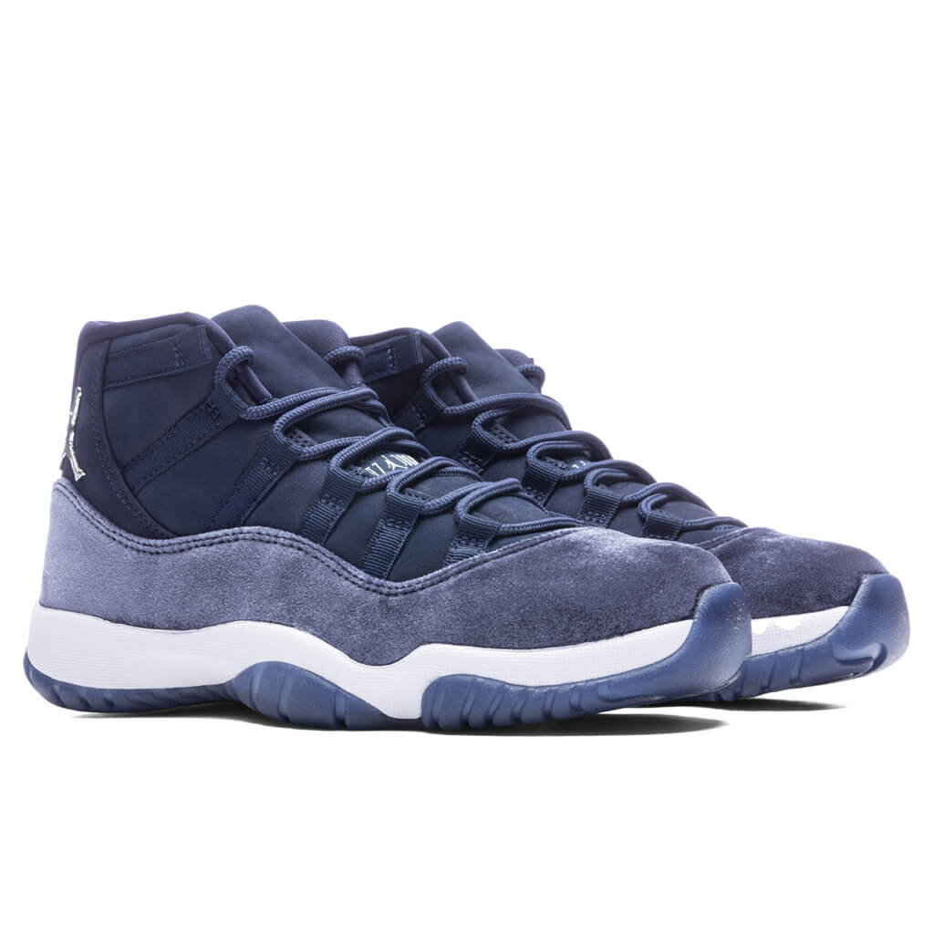 Women's Air Jordan 11 Retro - Midnight Navy/Metallic Silver/White