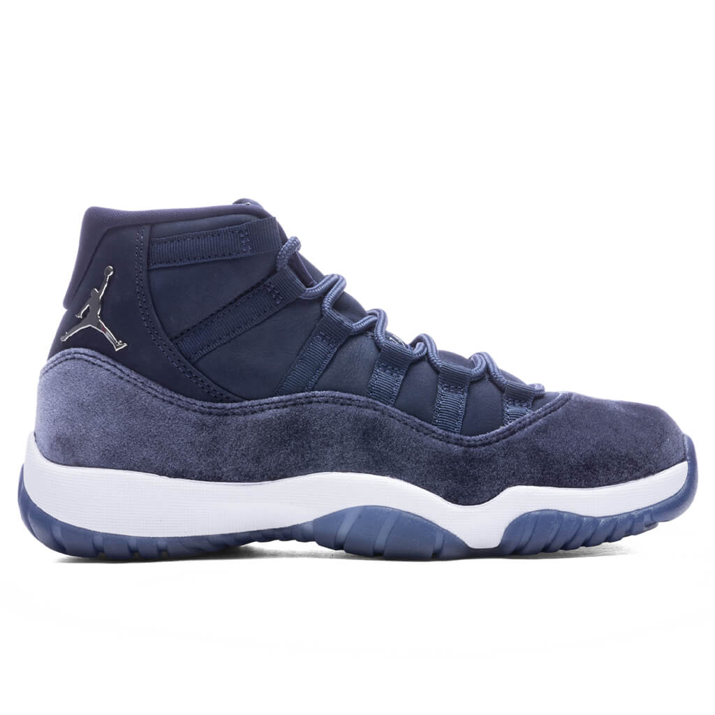 Women's Air Jordan 11 Retro - Midnight Navy/Metallic Silver/White