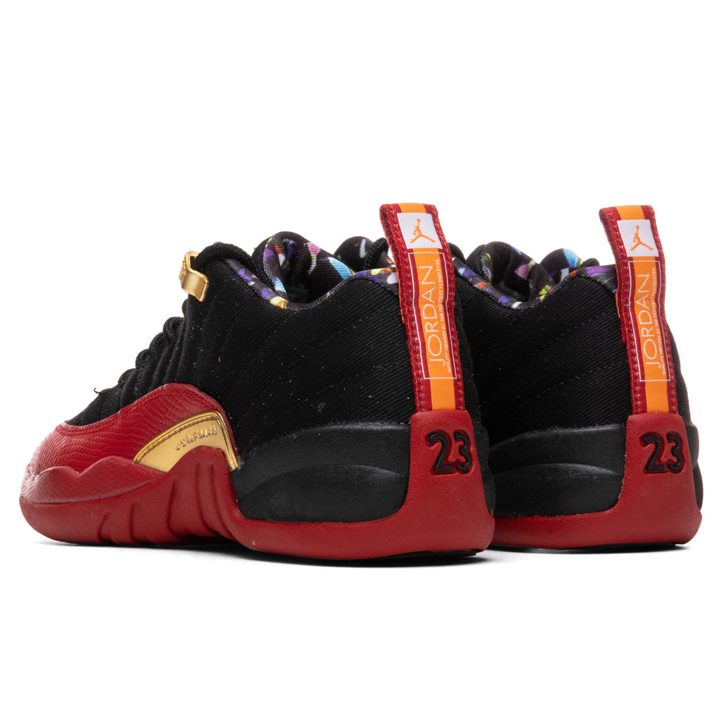 Air Jordan 12 Retro Low SE (GS) "Super Bowl" - Black/Varsity Red