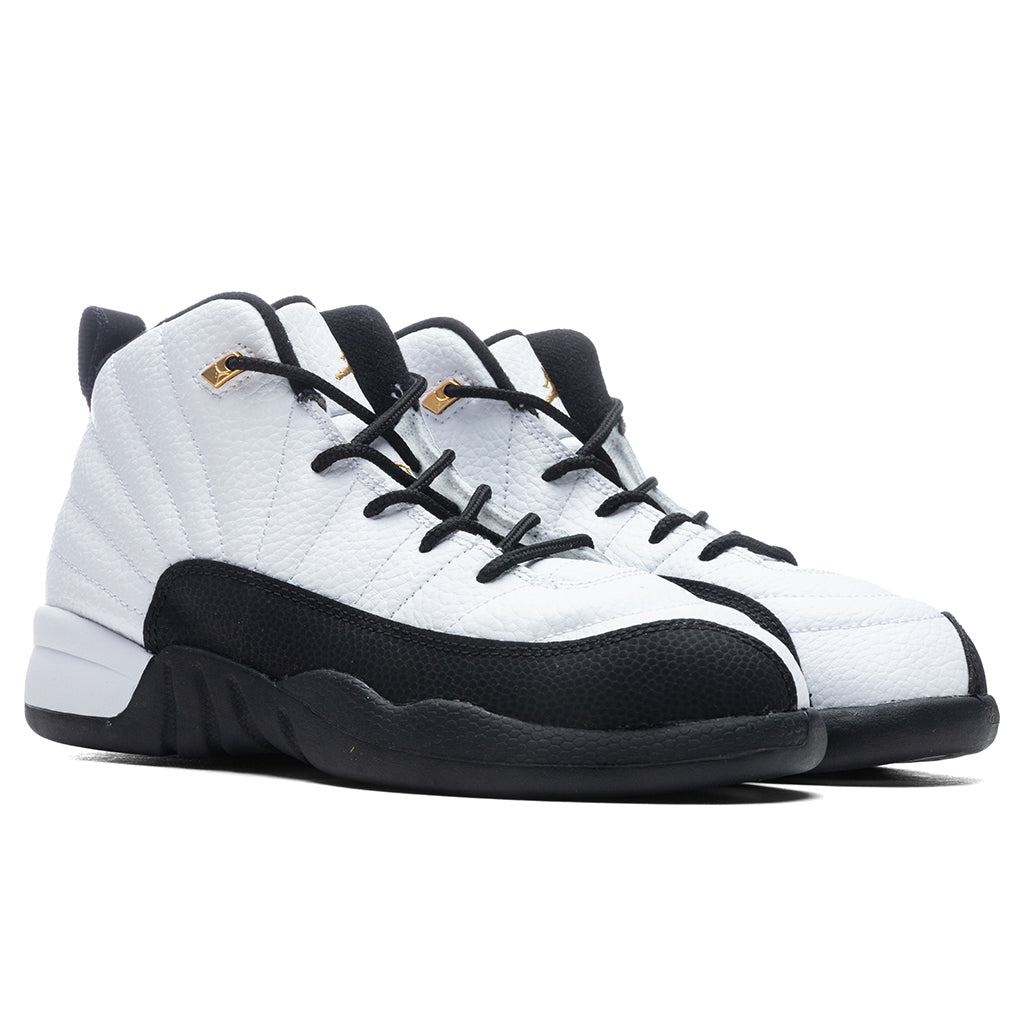 Air Jordan 12 Retro (PS) "Royalty Taxi" - White/Metallic Gold