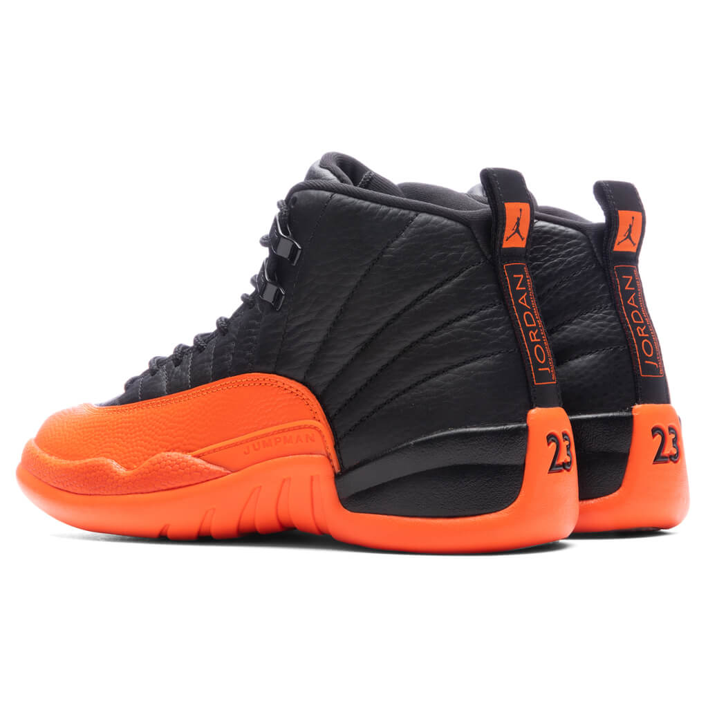 Women's Air Jordan 12 Retro - Black/Brilliant Orange/White