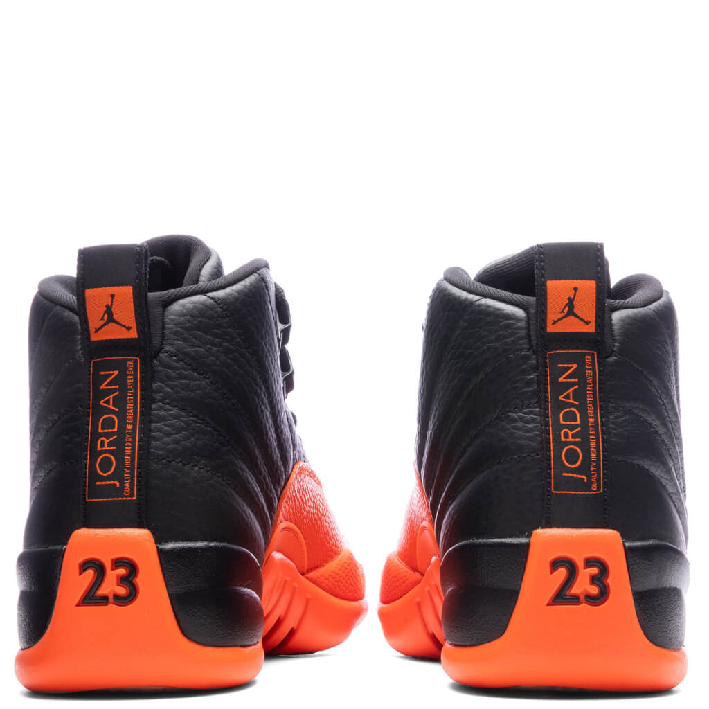 Women's Air Jordan 12 Retro - Black/Brilliant Orange/White