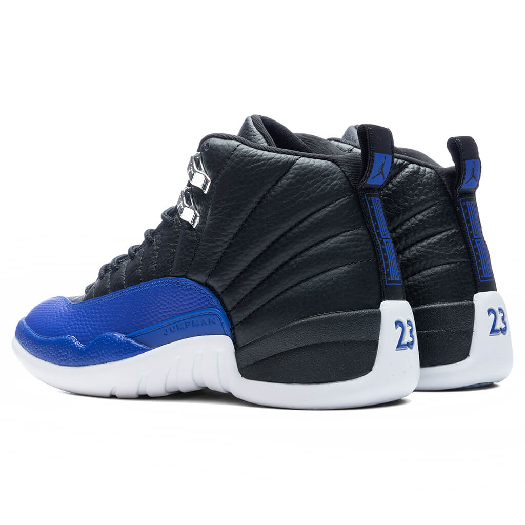 Women's Air Jordan 12 Retro - Black/Hyper Royal/Metallic Silver