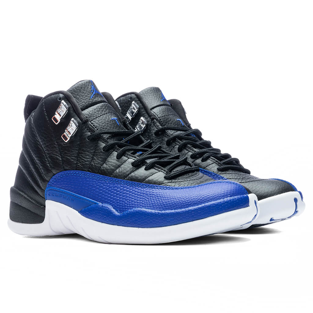 Women's Air Jordan 12 Retro - Black/Hyper Royal/Metallic Silver