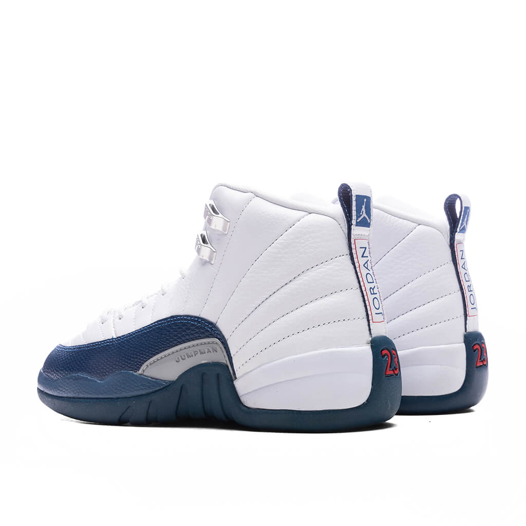 Air Jordan 12 Retro 'French Blue' (GS) - White/French Blue/Metallic Silver