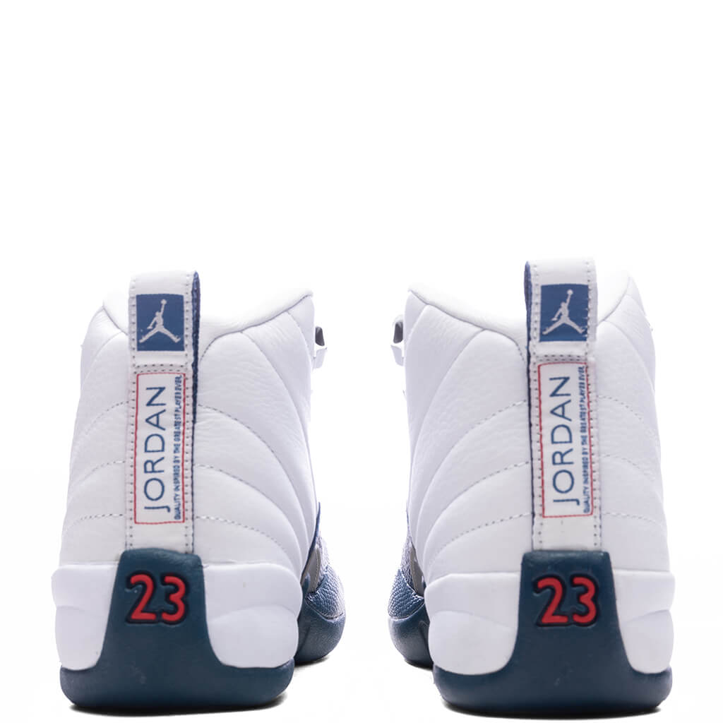 Air Jordan 12 Retro 'French Blue' (GS) - White/French Blue/Metallic Silver