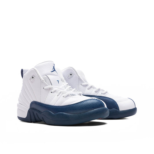 Air Jordan 12 Retro 'French Blue' (PS) - White/French Blue/Metallic Silver