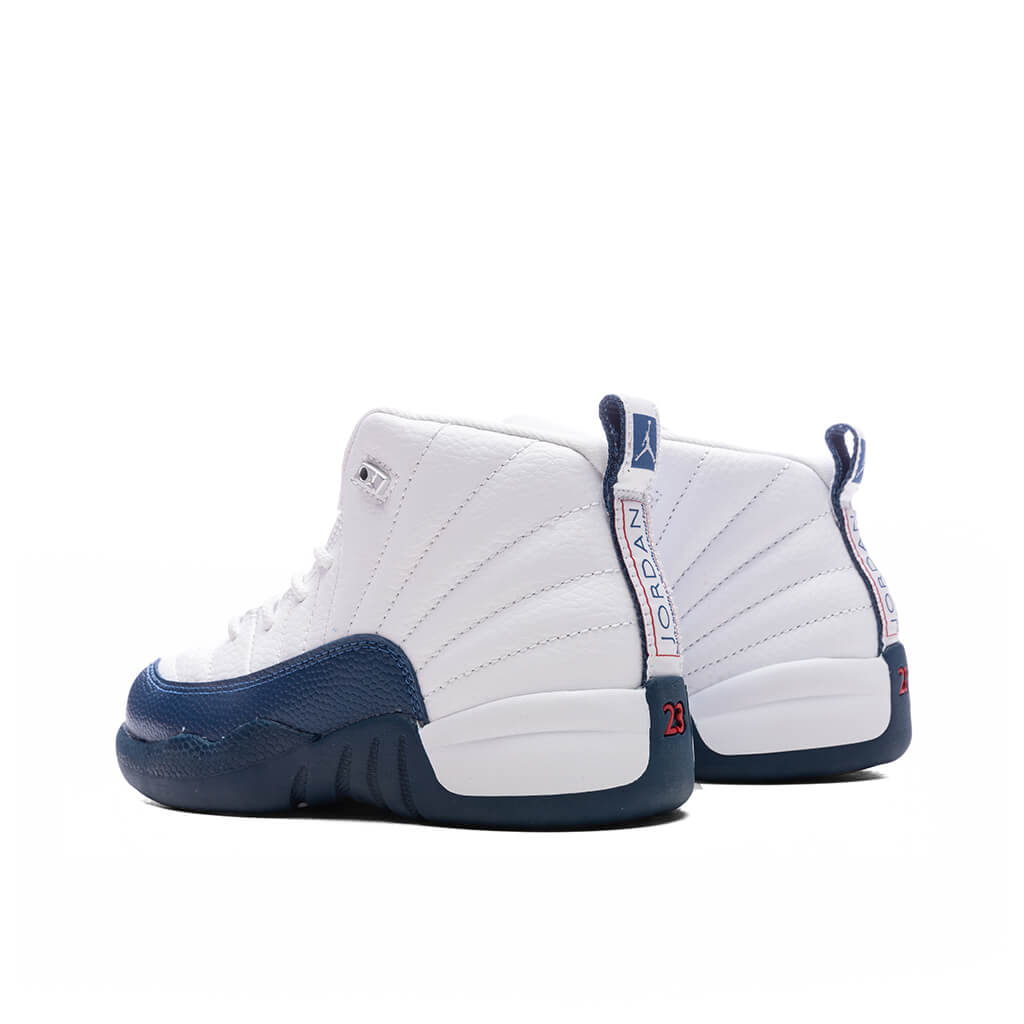 Air Jordan 12 Retro 'French Blue' (PS) - White/French Blue/Metallic Silver