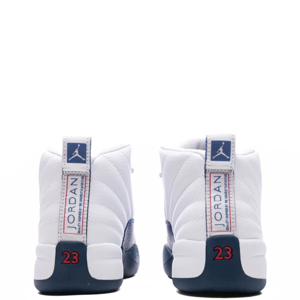 Air Jordan 12 Retro 'French Blue' (PS) - White/French Blue/Metallic Silver
