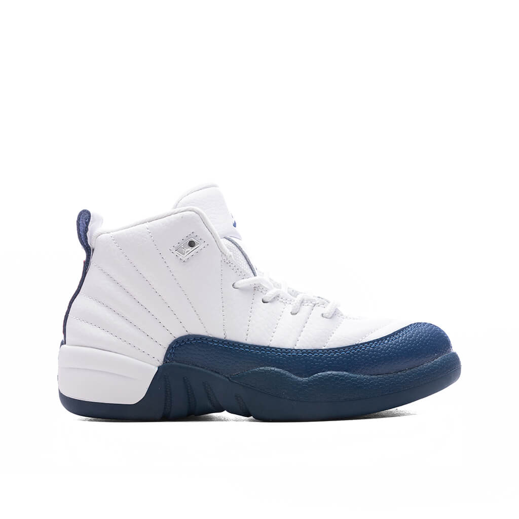 Air Jordan 12 Retro 'French Blue' (PS) - White/French Blue/Metallic Silver