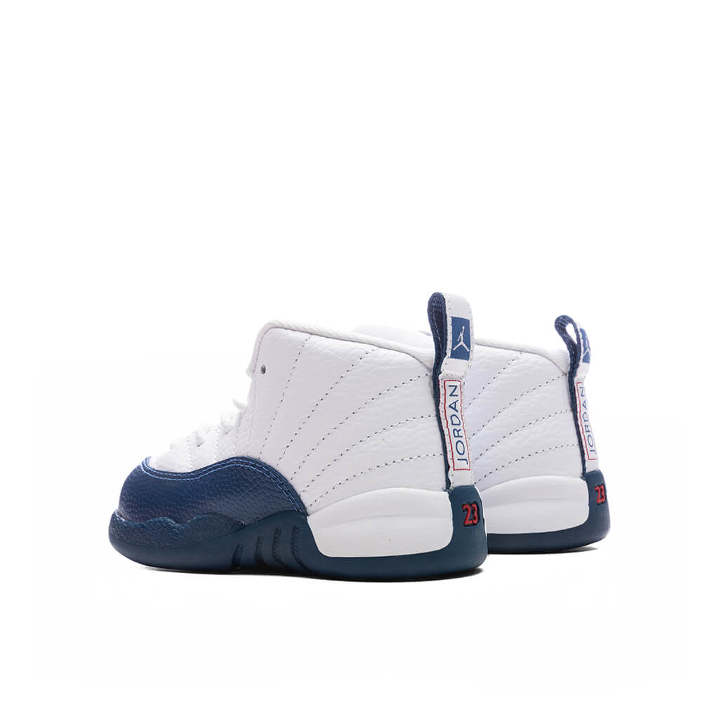 Air Jordan 12 Retro 'French Blue' (TD) - White/French Blue/Metallic Silver