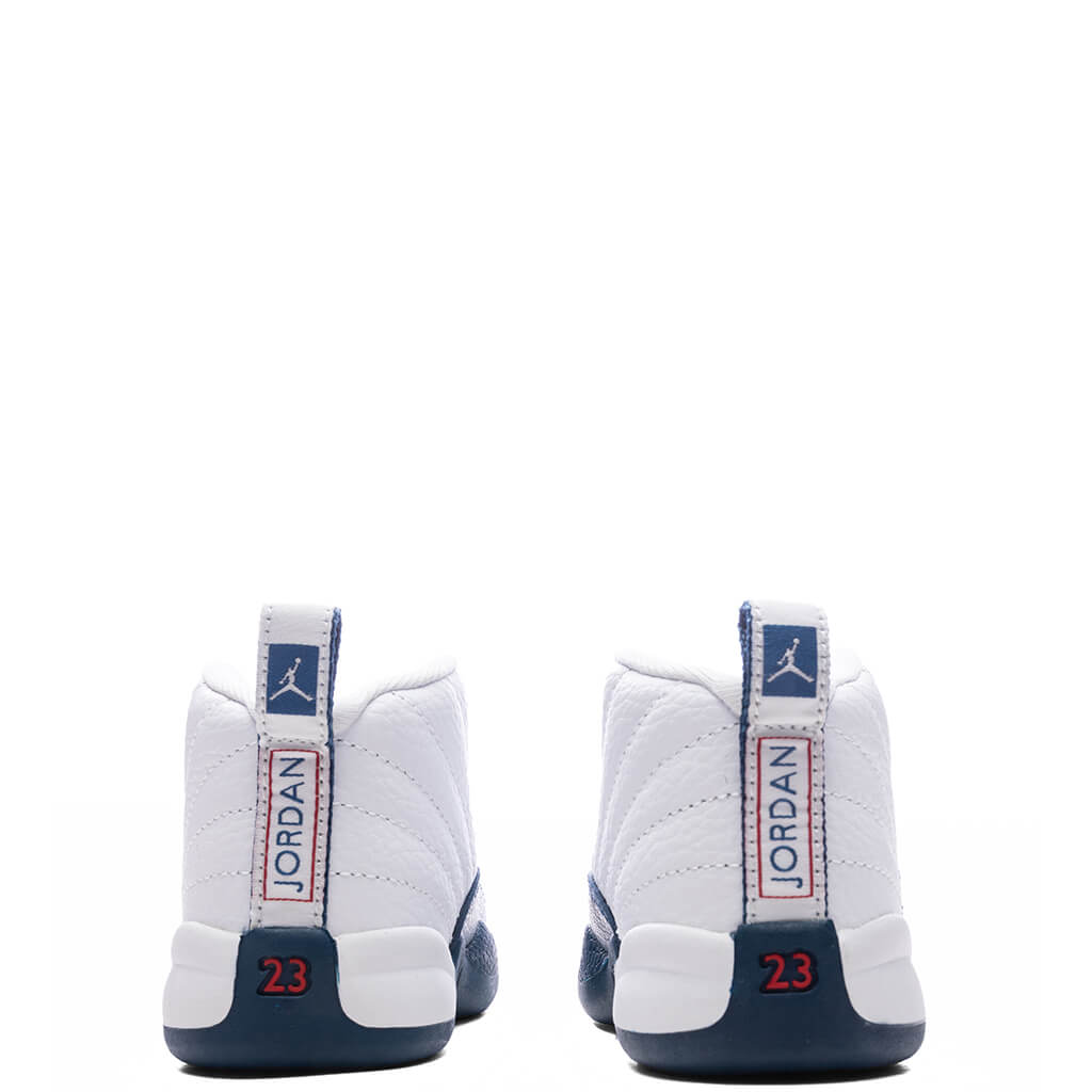 Air Jordan 12 Retro 'French Blue' (TD) - White/French Blue/Metallic Silver