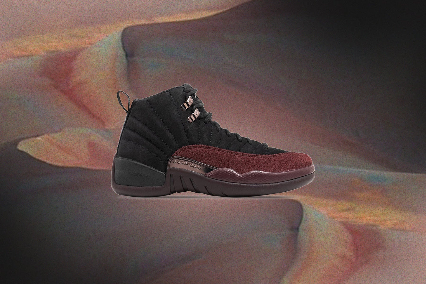 Women's Air Jordan 12 x A Ma Maniére - Black/Burgundy Crush