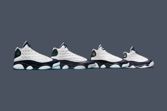 Air Jordan 13 Retro (PS) 'Obsidian' - White/Dark Powder Blue