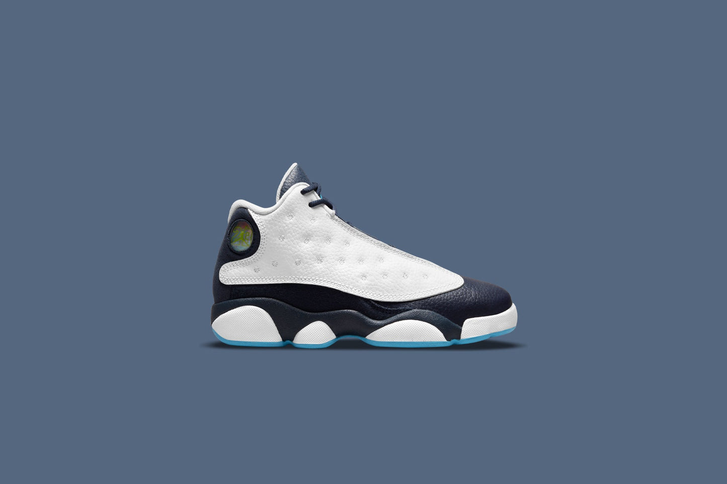 Air Jordan 13 Retro (PS) 'Obsidian' - White/Dark Powder Blue