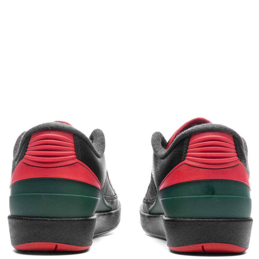 Air Jordan 2 Retro Low 'Christmas' - Black/Fire Red/Cement Grey
