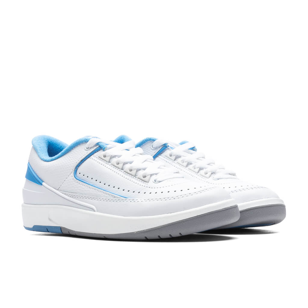 Air Jordan 2 Retro Low (GS) - White/University Blue/Cement Grey