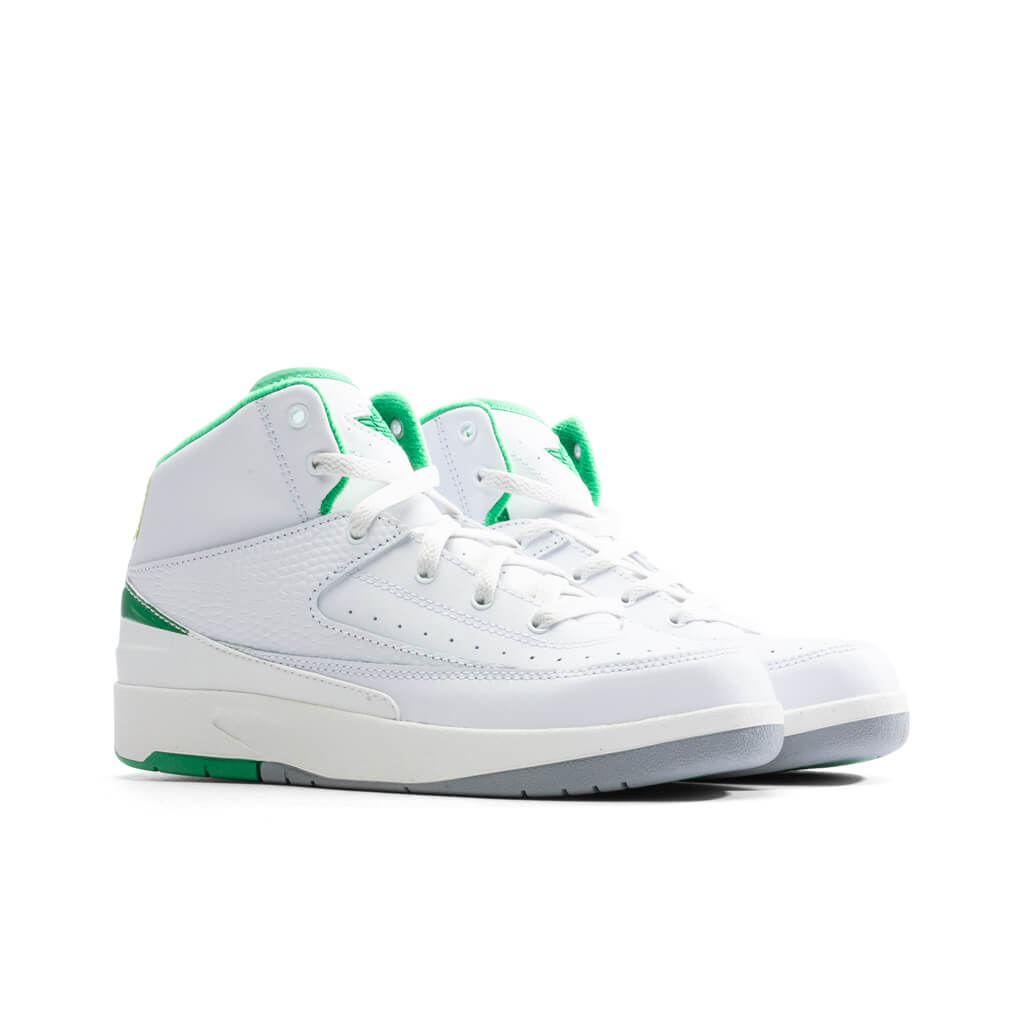 Air Jordan 2 Retro (PS) - White/Lucky Green/Sail