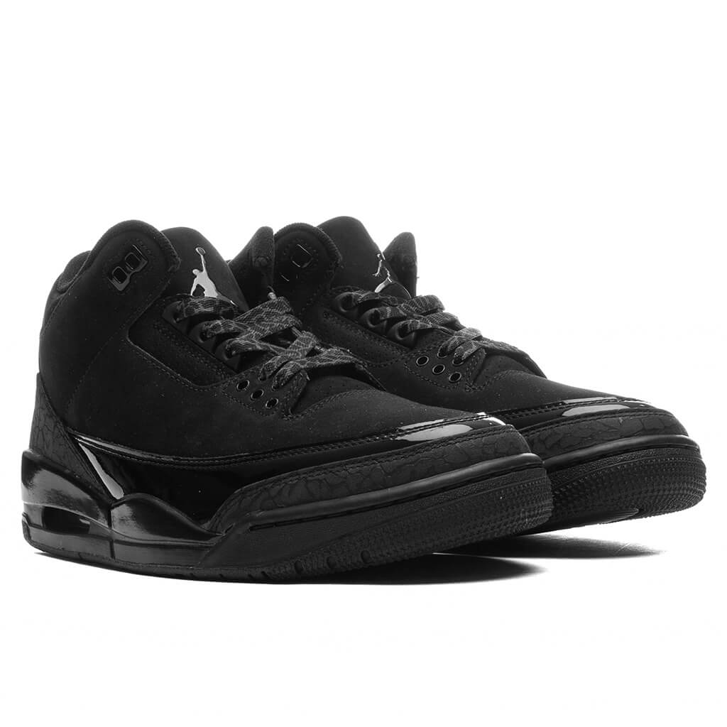 Air Jordan 3 Retro 'Black Cat' - Black/Dark Charcoal/White