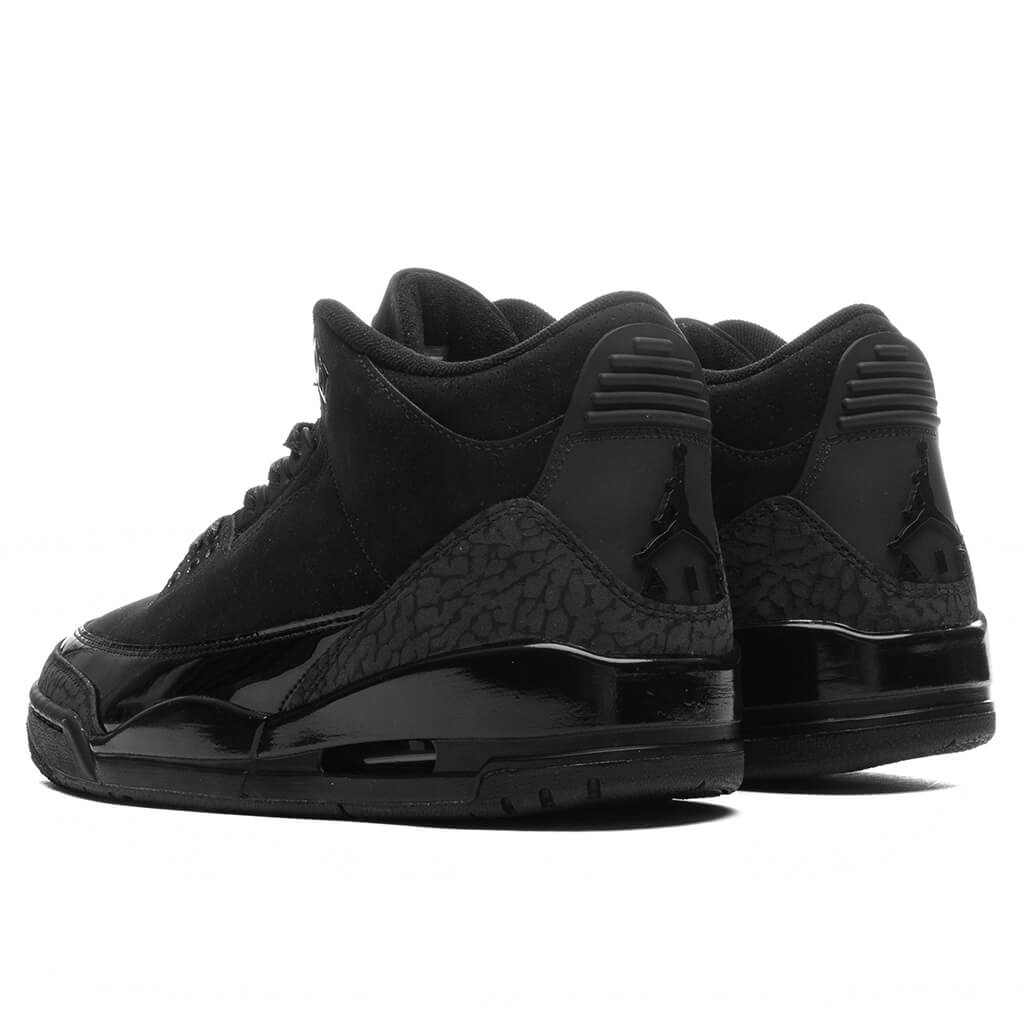 Air Jordan 3 Retro 'Black Cat' - Black/Dark Charcoal/White