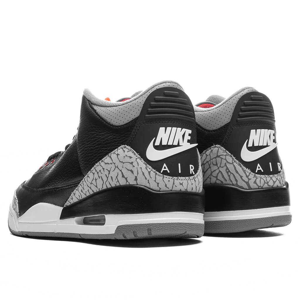 Air Jordan 3 Retro 'Black Cement' - Black/Fire Red/Cement Grey/Summit White