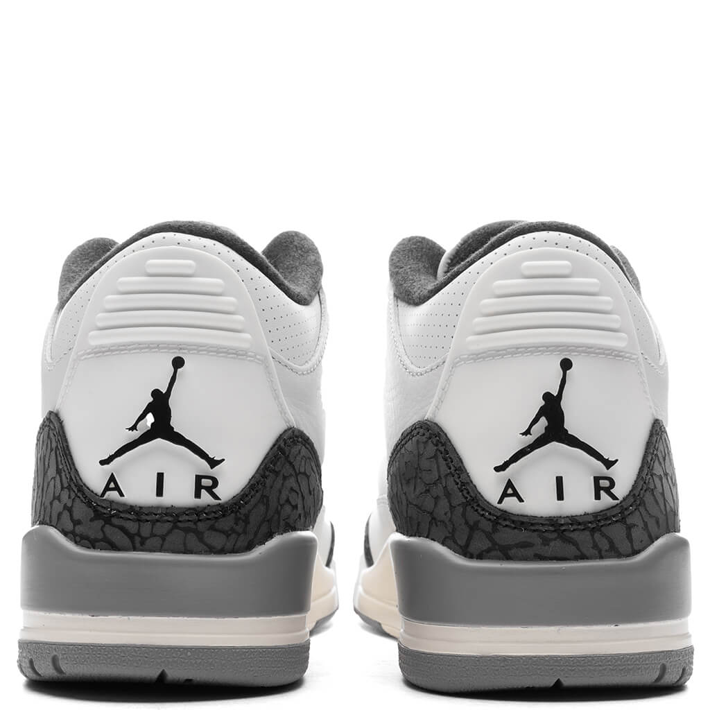 Air Jordan 3 Retro 'Grey Cement' - Summit White/Fire Red/Cement Grey