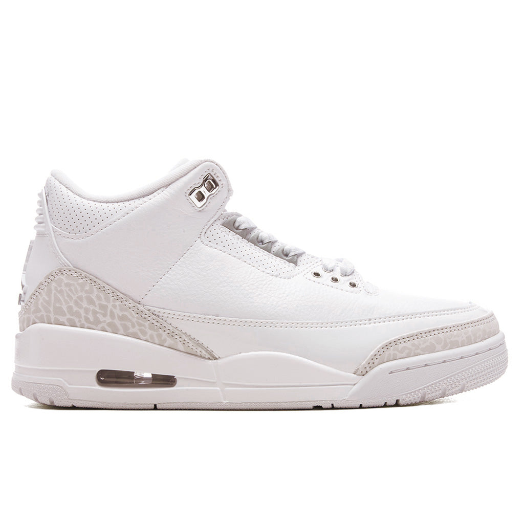Air Jordan 3 Retro 'Pure Money' - White/Metallic Silver