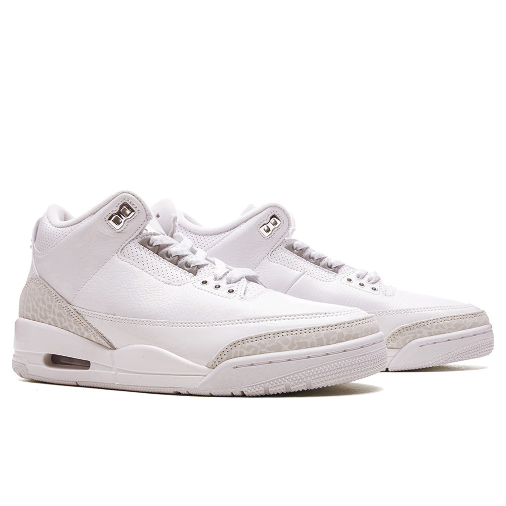 Air Jordan 3 Retro 'Pure Money' - White/Metallic Silver