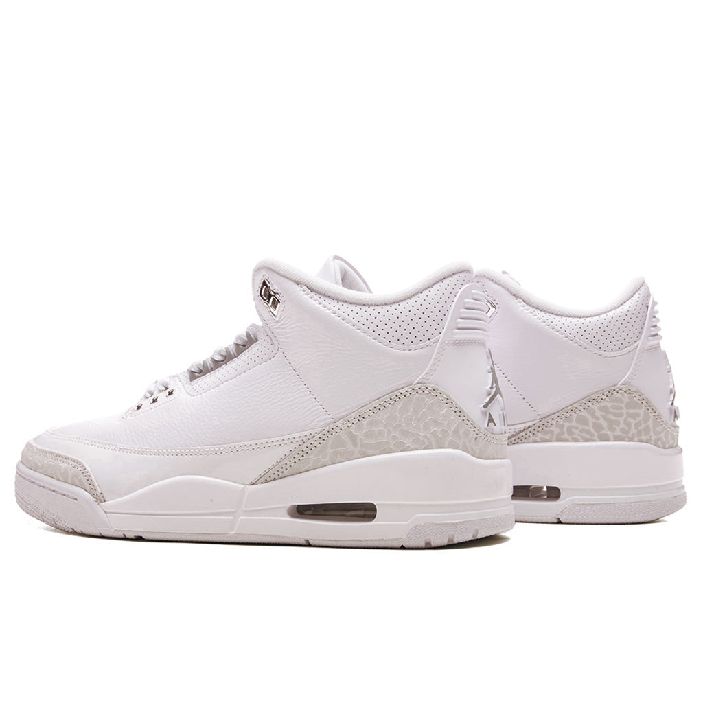 Air Jordan 3 Retro 'Pure Money' - White/Metallic Silver
