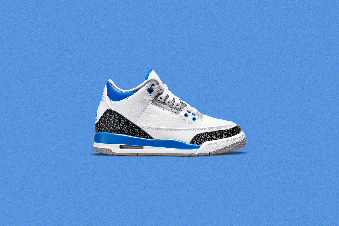Air Jordan 3 Retro (GS) 'Racer Blue' - White/Cement Grey