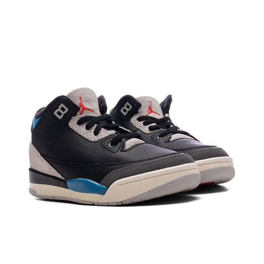 Air Jordan 3 Retro OG 'Rare Air' (PS) - Black/Chile Red/Neutral Grey