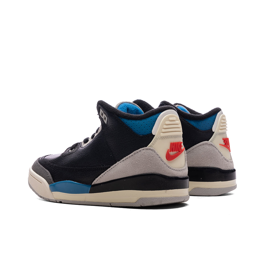 Air Jordan 3 Retro OG 'Rare Air' (PS) - Black/Chile Red/Neutral Grey