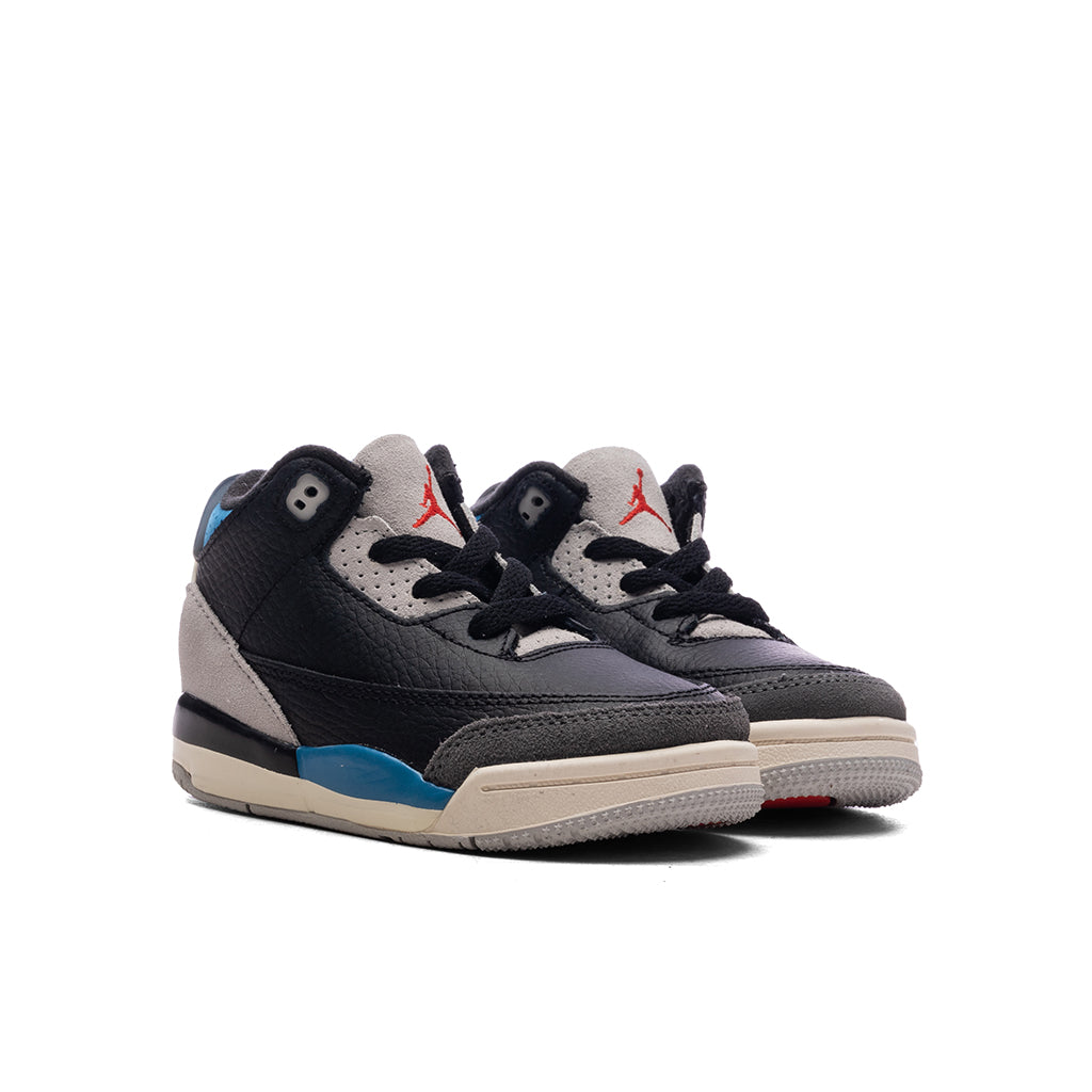 Air Jordan 3 Retro OG 'Rare Air' (TD) - Black/Chile Red/Neutral Grey