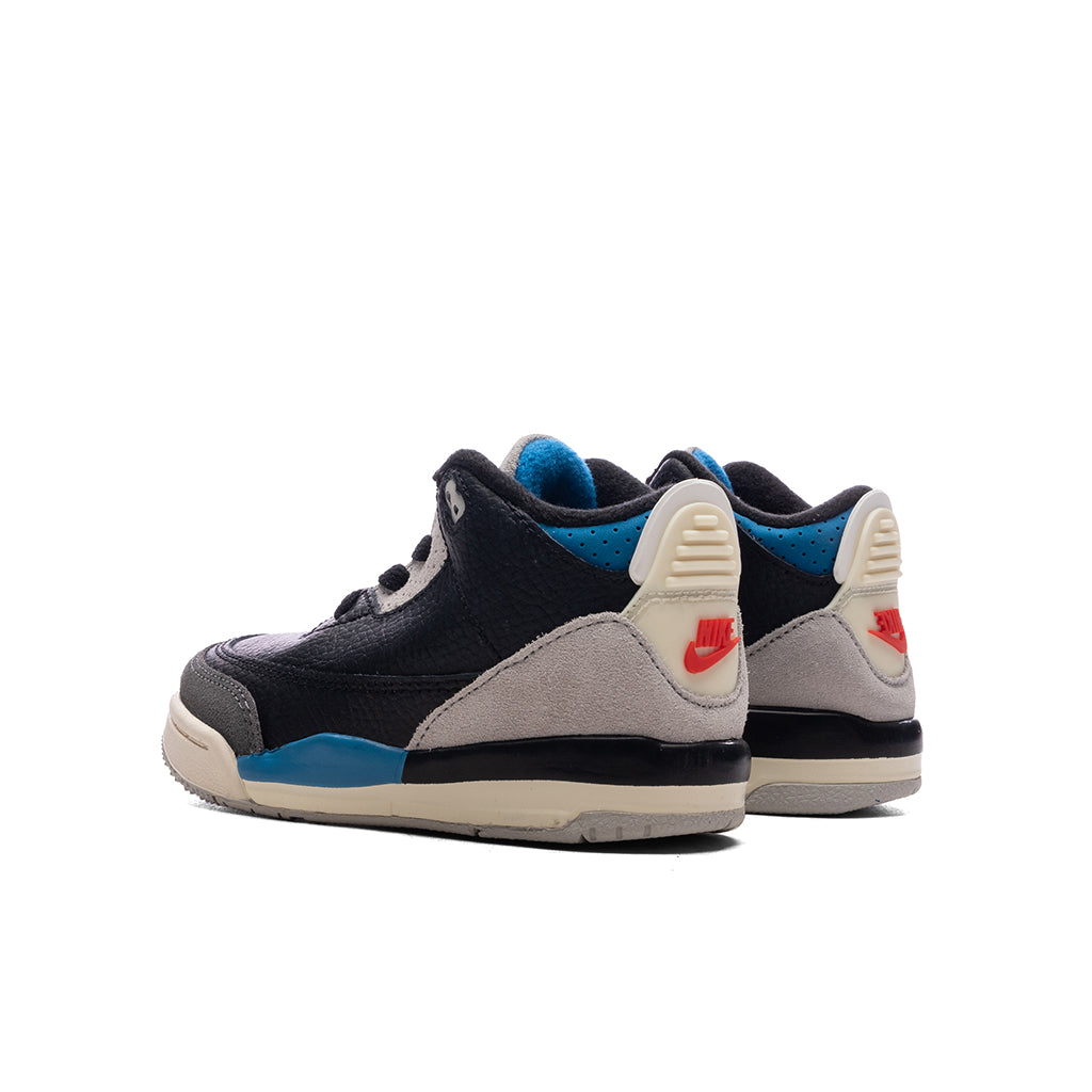 Air Jordan 3 Retro OG 'Rare Air' (TD) - Black/Chile Red/Neutral Grey