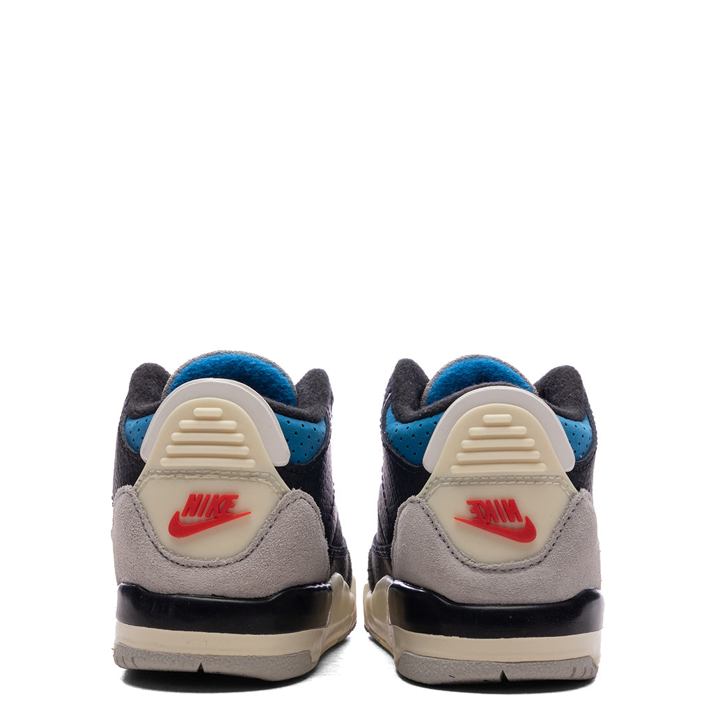 Air Jordan 3 Retro OG 'Rare Air' (TD) - Black/Chile Red/Neutral Grey