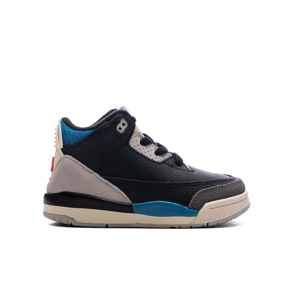 Air Jordan 3 Retro OG 'Rare Air' (TD) - Black/Chile Red/Neutral Grey