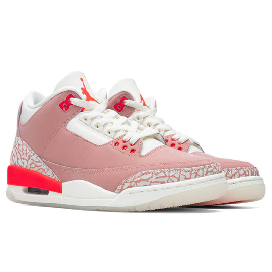 Women's Air Jordan 3 Retro - Rust Pink/Bright Crimson