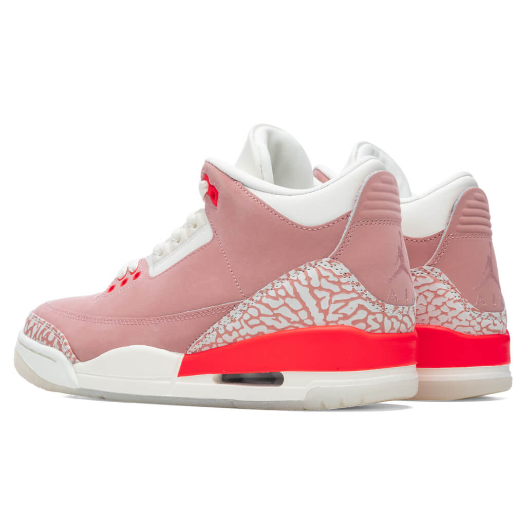 Women's Air Jordan 3 Retro - Rust Pink/Bright Crimson