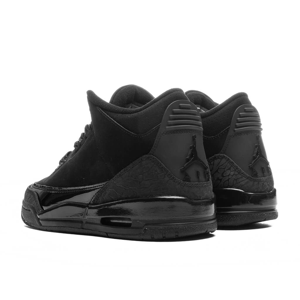 Air Jordan 3 Retro 'Black Cat' (GS) - Black/Dark Charcoal/White
