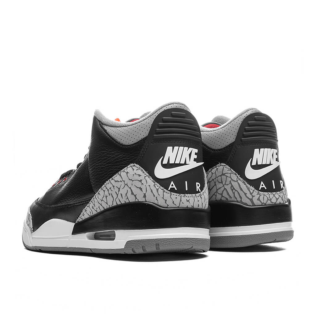 Air Jordan 3 Retro (GS) 'Black Cement' - Black/Fire Red/Cement Grey/Summit White