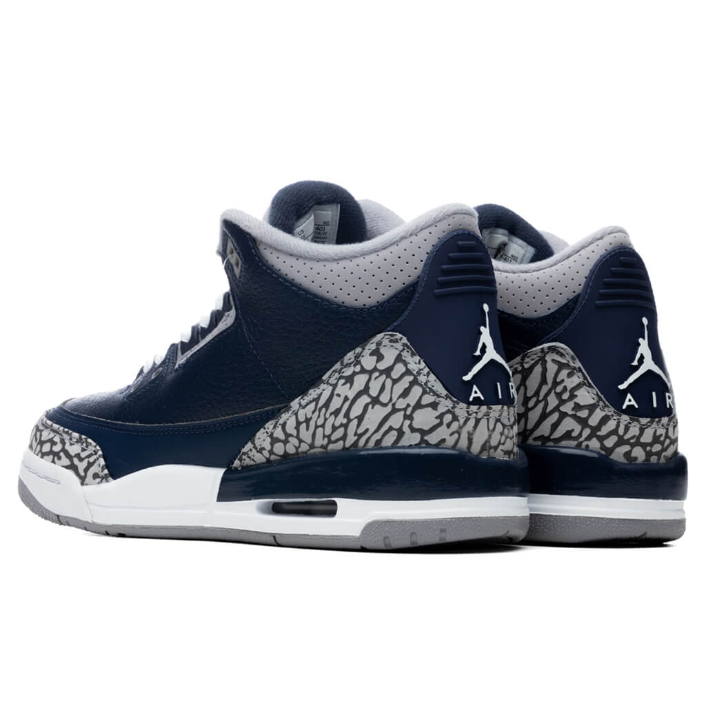 Air Jordan 3 Retro (GS) - Midnight Navy/Cement Grey