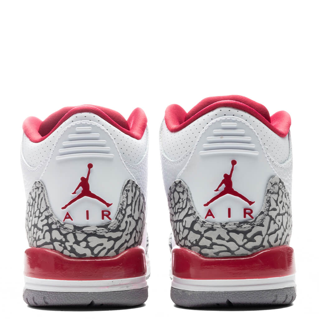 Air Jordan 3 Retro (GS) - White/Light Curry/Cardinal Red