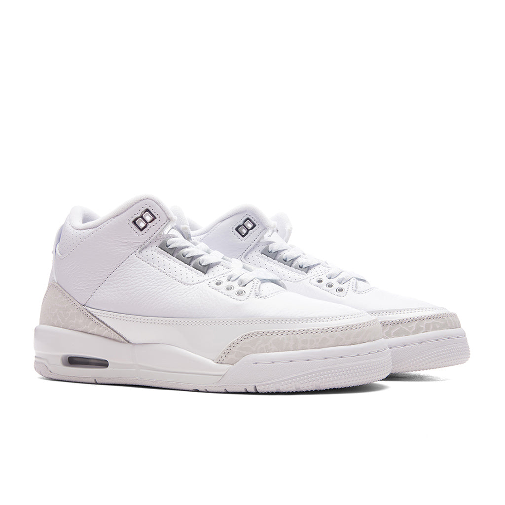 Air Jordan 3 Retro 'Pure Money' (GS) - White/Metalic Silver