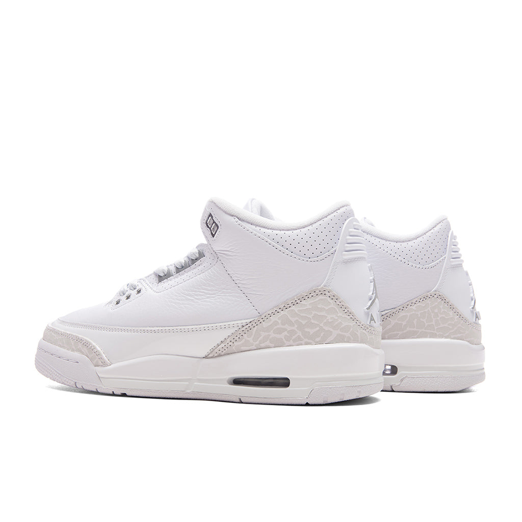 Air Jordan 3 Retro 'Pure Money' (GS) - White/Metalic Silver