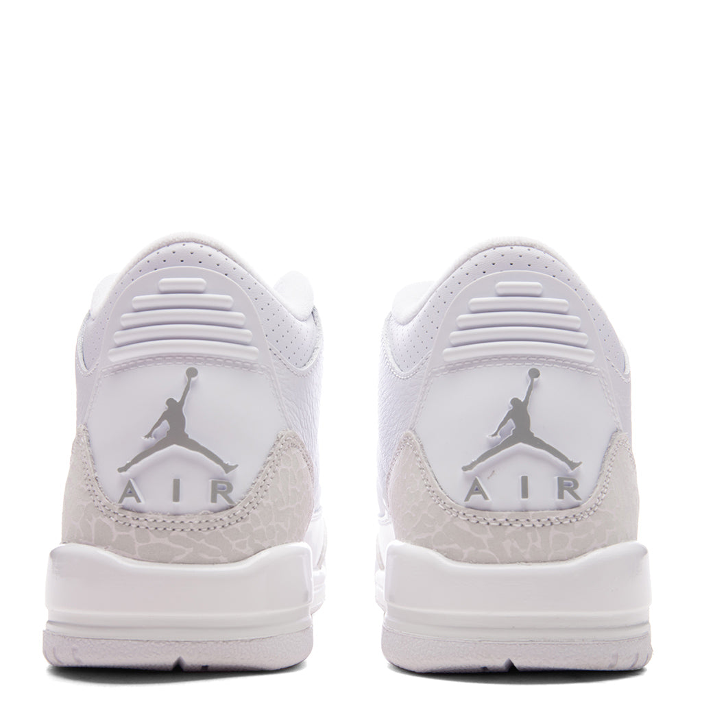 Air Jordan 3 Retro 'Pure Money' (GS) - White/Metalic Silver
