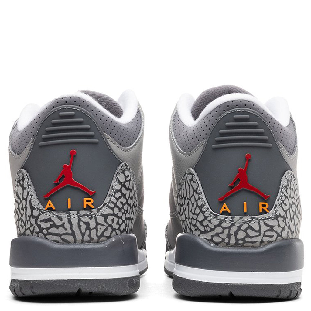 Air Jordan 3 Retro (GS) "Cool Grey" - Silver/Sport Red